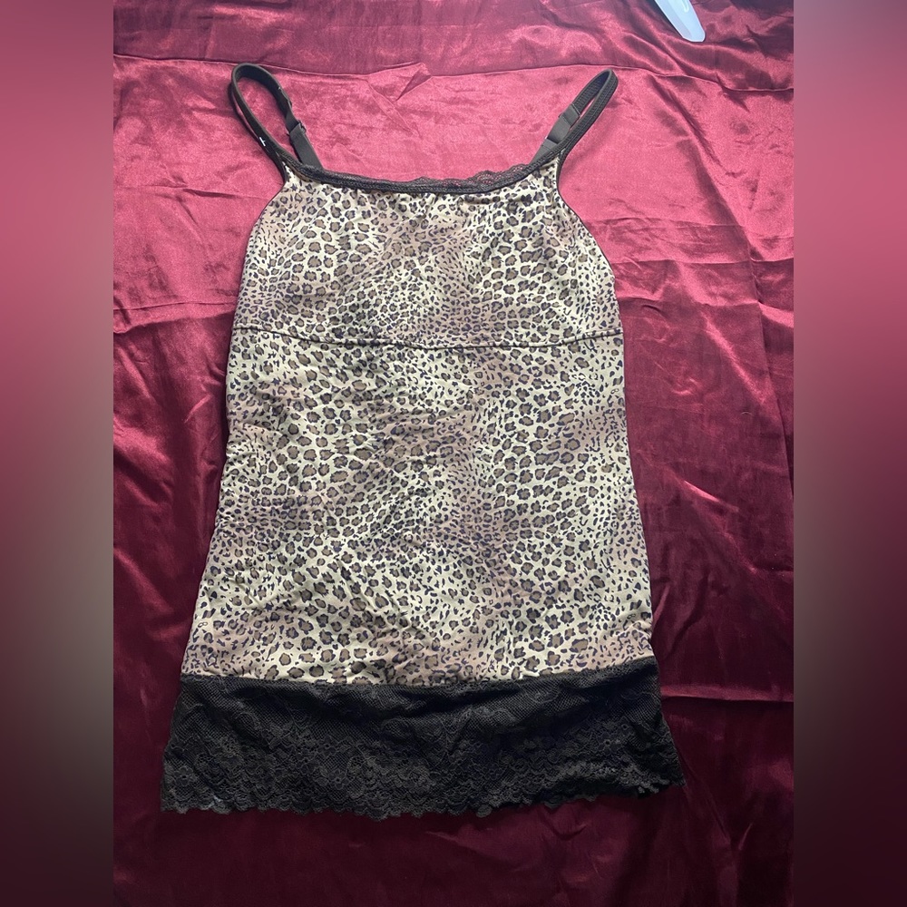 y2k cheetah print tank top